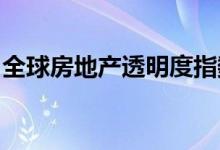 全球房地产透明度指数印度贬值幅度略有增加