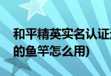 和平精英实名认证进不去怎么办(和平精英里的鱼竿怎么用)