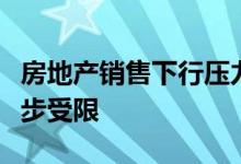 房地产销售下行压力加大房企规模扩张或进一步受限