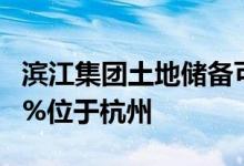 滨江集团土地储备可售价值2780亿元 其中67%位于杭州