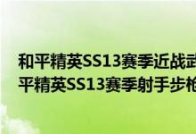 和平精英SS13赛季近战武器有哪些推荐技能和搭配配件(和平精英SS13赛季射手步枪有哪些推荐技能和搭配配件)