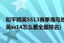 和平精英SS13赛季海岛地图最后区域需要注意什么(和平精英ss14怎么看全服排名)