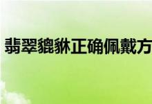翡翠貔貅正确佩戴方法（翡翠貔貅佩戴禁忌）