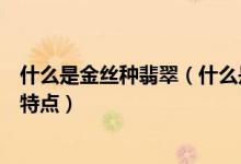 什么是金丝种翡翠（什么是金丝种翡翠金丝种翡翠的颜色及特点）