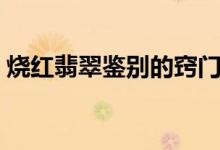 烧红翡翠鉴别的窍门（佐卡伊小编为您分享）
