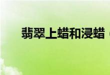 翡翠上蜡和浸蜡（相同目的不同本质）