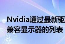 Nvidia通过最新驱动程序版本扩展了G-Sync兼容显示器的列表