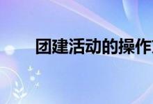 团建活动的操作方法要拖过游戏规则