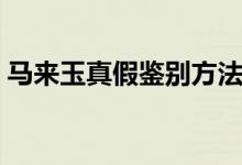 马来玉真假鉴别方法（马来玉与翡翠的区别）