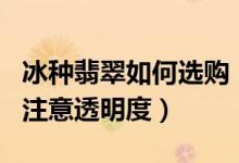 冰种翡翠如何选购（观察颜色_看裂纹和黑斑_注意透明度）