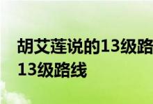 胡艾莲说的13级路线策略 胡艾莲说如何通过13级路线