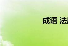 成语 法庭笔记 答案