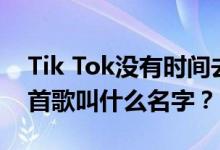 Tik Tok没有时间去爱 也没有时间去伤害 这首歌叫什么名字？