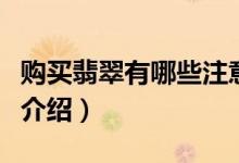 购买翡翠有哪些注意事项（购买翡翠注意事项介绍）