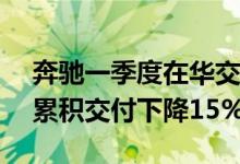 奔驰一季度在华交付超19.2万辆新车，全球累积交付下降15%