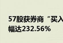 57股获券商“买入”评级，恒力石化目标涨幅达232.56%