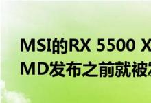MSI的RX 5500 XT游戏和Mech图形卡在AMD发布之前就被发现