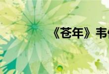 《苍年》韦伊声乐简历简介