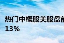 热门中概股美股盘前涨跌不一，雾芯科技涨超13%