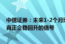 中信证券：未来1-2个月地产销售可能见到拐点，将是社融真正企稳回升的信号