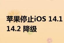 苹果停止iOS 14.1 系统验证通道，无法 iOS 14.2 降级