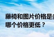 藤椅和图片价格是多少？藤架的价格是多少？哪个价格更低？