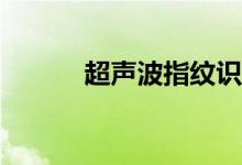 超声波指纹识别的原理是什么？