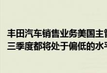 丰田汽车销售业务美国主管：预计汽车行业的库存到2023年三季度都将处于偏低的水平