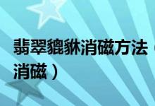 翡翠貔貅消磁方法（翡翠貔貅如何消磁、怎么消磁）