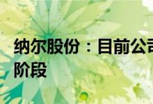 纳尔股份：目前公司氢能源项目处于研发试制阶段