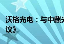 沃格光电：与中麒光电共同签订《战略合作协议》