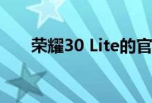 荣耀30 Lite的官方渲染图最近已泄露