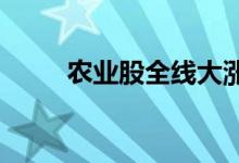 农业股全线大涨，各分支纷纷走强