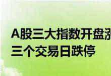 A股三大指数开盘涨跌不一，以岭药业连续第三个交易日跌停