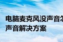 电脑麦克风没声音怎么办？计算机麦克风没有声音解决方案