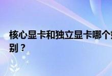 核心显卡和独立显卡哪个好？核心显卡和独立显卡有什么区别？