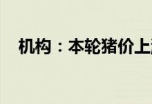 机构：本轮猪价上涨结束后，或小幅回调