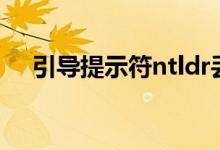 引导提示符ntldr丢失的原因及解决方法