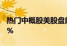 热门中概股美股盘前集体下挫，拼多多跌超4%
