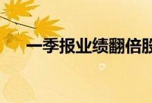 一季报业绩翻倍股出炉，集中四个行业