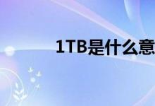 1TB是什么意思？1TB有多大？
