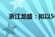 浙江龙盛：拟以5亿元-10亿元回购股份