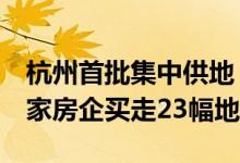 杭州首批集中供地：近四成触及最高限价，3家房企买走23幅地