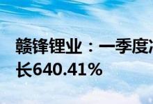 赣锋锂业：一季度净利润35.25亿元，同比增长640.41%