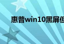 惠普win10黑屏但显示光标应该怎么办