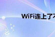 WiFi连上了不能上网怎么办？