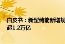 白皮书：新型储能新增规模突破2GW，产业链投资计划已超1.2万亿