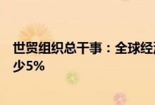 世贸组织总干事：全球经济碎片化或使全球国内生产总值减少5%