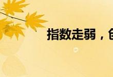指数走弱，创业板指跌逾2%
