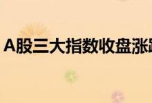 A股三大指数收盘涨跌不一，地产股掀涨停潮